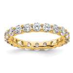 14k Polished Size 6.5 Shared Prong 2 carat Diamond Complete Eternity Band