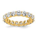 14k Polished Size 5.5 Shared Prong 3 carat Diamond Complete Eternity Band