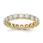 14k Polished Size 7 Shared Prong 3 carat Diamond Complete Eternity Band