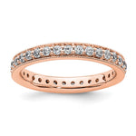 14k Rose Gold Polished Size 4.5 Vintage 1/2 carat Diamond Complete Eternity Band