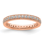 14k Rose Gold Polished Size 5.5 Vintage 1/2 carat Diamond Complete Eternity Band