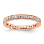 14k Rose Gold Polished Size 6 Vintage 1/2 carat Diamond Complete Eternity Band