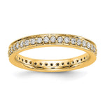 14k Polished Size 7.5 Vintage 1/2 carat Diamond Complete Eternity Band