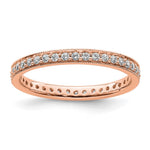 14k Rose Gold Polished Size 8.5 Vintage 1/2 carat Diamond Complete Eternity Band