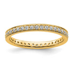 14k Polished Size 8.5 Vintage 1/2 carat Diamond Complete Eternity Band