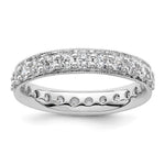 14k White Gold Polished Size 5 Vintage 1 carat Diamond Complete Eternity Band