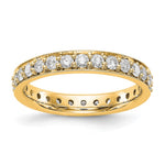 14k Polished Size 7 Vintage 1 carat Diamond Complete Eternity Band