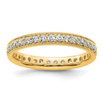 14k Polished Size 9 Vintage 1 carat Diamond Complete Eternity Band