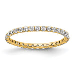14k Polished Size 5 U-Shared Prong 1/2 carat Diamond Complete Eternity Band