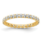 14k Polished Size 5.5 U-Shared Prong 1 carat Diamond Complete Eternity Band