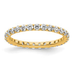 14k Polished Size 6 U-Shared Prong 1 carat Diamond Complete Eternity Band