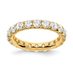 14k Polished Size 7.5 U-Shared Prong 3 carat Diamond Complete Eternity Band