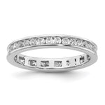 14k White Gold Polished Size 4.5 Channel-set 1/2 carat Diamond Complete Eternity Band