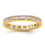 14k Polished Size 4 Channel-set 1/2 carat Diamond Complete Eternity Band
