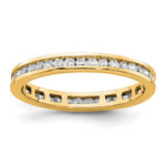 14k Polished Size 6.5 Channel-set 1/2 carat Diamond Complete Eternity Band