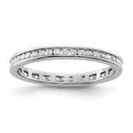 14k White Gold Polished Size 8.5 Channel-set 1/2 carat Diamond Complete Eternity Band