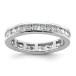 14k White Gold Polished Size 5.5 Channel-set 1 carat Diamond Complete Eternity Band