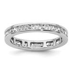 14k White Gold Polished Size 6.5 Channel-set 1 carat Diamond Complete Eternity Band