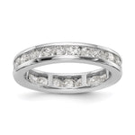 14k White Gold Polished 1.5ct Channel Diamond Eternity Band