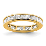 14k Polished Size 5 Channel-set 2 carat Princess Diamond Complete Eternity Band