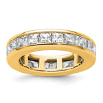 14k Polished Size 4 Channel-set 3 carat Princess Diamond Complete Eternity Band