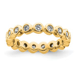 14k Polished Size 4.5 Bezel-set 1/2 carat Diamond Complete Eternity Band