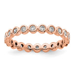 14k Rose Gold Polished Size 8.5 Bezel-set 1/2 carat Diamond Complete Eternity Band