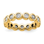 14k Polished Size 5 Bezel-set 1 carat Diamond Complete Eternity Band