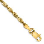 14K Ultra Diamond-cut Rope with Lobster Clasp Anklet