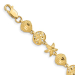 14K Diamond-cut Sea Life Bracelet