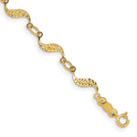 14k Diamond-cut Wavy Link Bracelet
