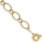 14k Oval and Circle Link Bracelet