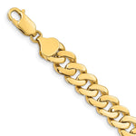 14k Solid Hand-Polished Fancy Curb Link Bracelet