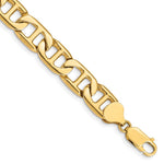 14k Solid Hand-Polished Anchor Link Bracelet