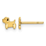 14k Madi K Polished and Satin Tiny Dog Post Earrings
