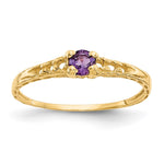 14k Madi K Amethyst Birthstone Size 3 Ring