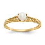 14k Madi K FW Cultured Pearl Birthstone Baby Ring