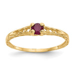 14k Madi K Ruby Birthstone Size 3 Ring
