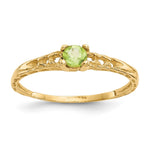 14k Madi K Peridot Birthstone Size 3 Ring