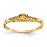 14k Madi K Citrine Birthstone Size 3 Ring