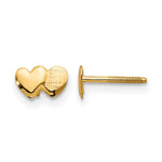 14k Madi K Double Heart Post Earrings