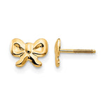 14k Madi K Bow Screwback Post Earrings