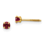 14k Madi K Imitation Garnet Birthstone Earrings (Jan)