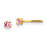 14k Madi K Imitation Pink Tourmaline Birthstone Earrings (Oct)