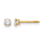 14k Madi K Round CZ Post Earrings