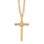 14k Madi K .01ct Diamond Cross Necklace