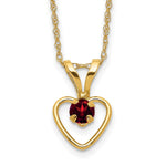 14k Madi K Garnet Heart Birthstone Necklace