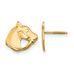 14k Madi K Horse Head Screwback Post Earrings