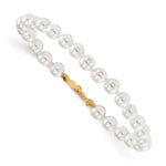 14k Madi K - White Imitation Shell Pearl Bracelet