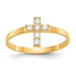 14k Madi K CZ Cross Size 3 Ring